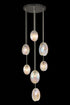 Matteo Lighting Shelly 7 Light Pendants in Black Model: C36607MB