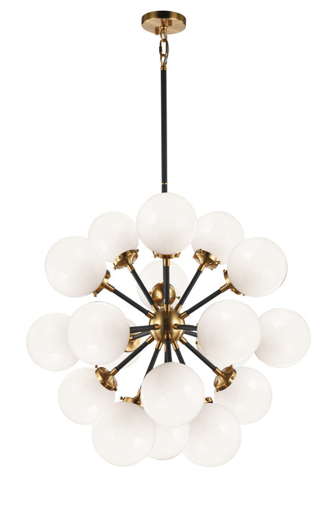 Matteo Lighting Soleil in Aged Gold Brass Chandelier Model: C62818AGOP