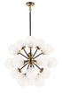 Matteo Lighting Soleil in Aged Gold Brass Chandelier Model: C62818AGOP