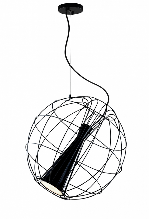 Matteo Lighting Spotlight 1 Light Pendant in Black Model: C62603MB