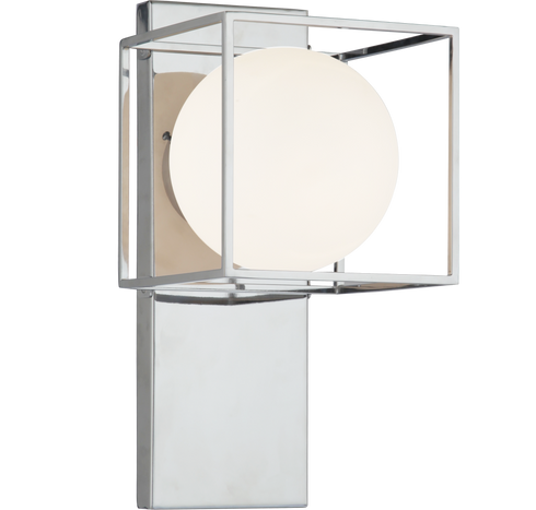 Matteo Lighting Squircle 1 Light Wall Sconce in Chrome Model: S03801CH