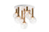 Matteo Lighting Stellar in Aged Gold Brass Ceiling Mount Model: X75307AGCL