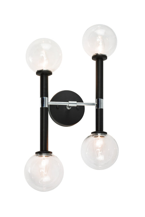 Matteo Lighting Stellar in Black Wall Sconce Model: W75304BKCL