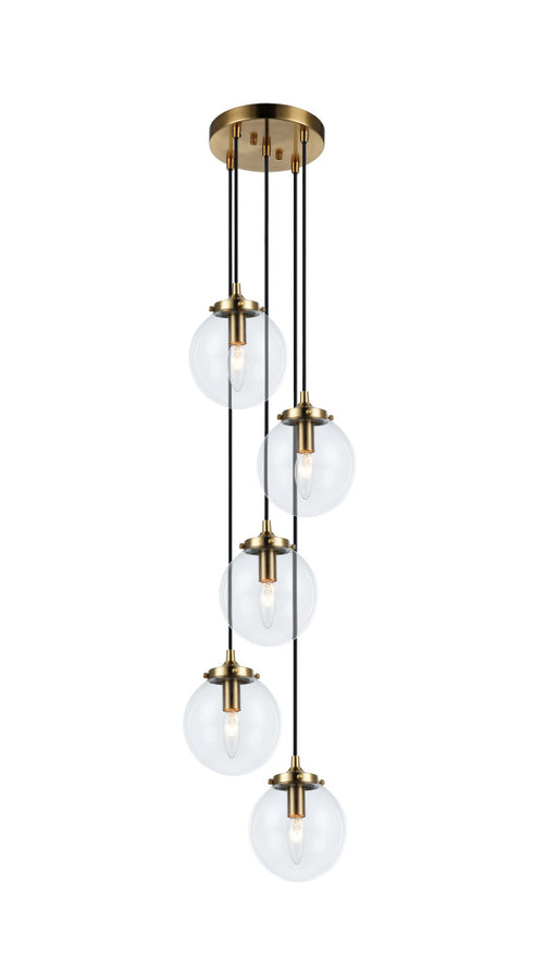 Matteo Lighting The Bougie in Aged Gold Brass Pendant Model: C63005AGCL