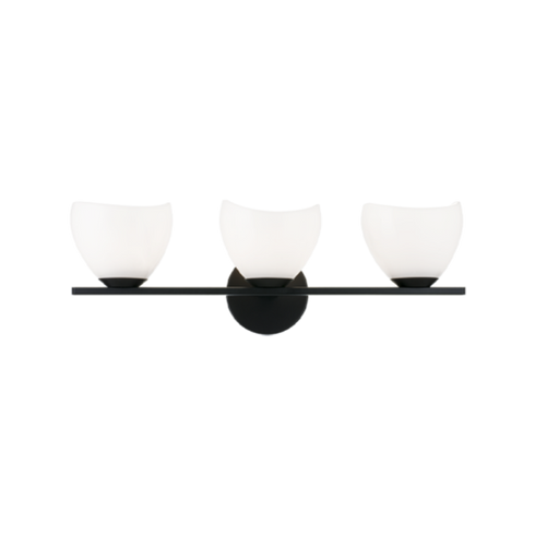 Matteo Lighting Uptowne 3 Light Vanity in Black Model: S04203BKOP