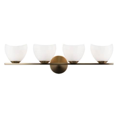 Matteo Lighting Uptowne 4 Light Vanity in Black Model: S04204BKOP