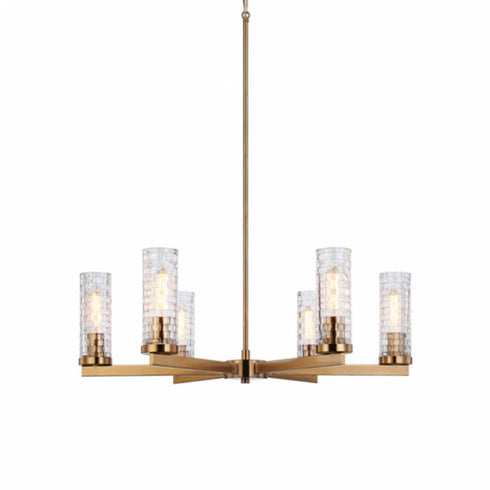 Matteo Lighting Weaver 6 Light Pendants in Black Model: C32106BK