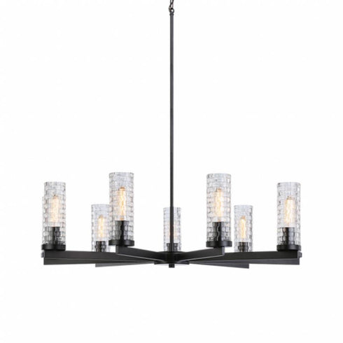 Matteo Lighting Weaver 9 Light Pendants in Combination Finishes Model: C32109AG