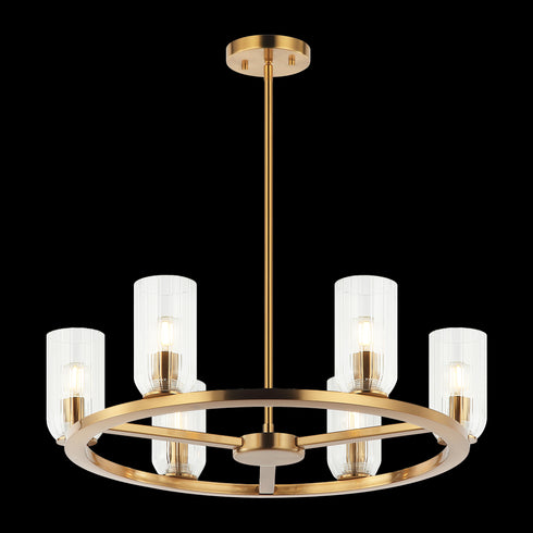 Matteo Lighting Westlock 6 Light Pendants in Combination Finishes Model: C34006AG