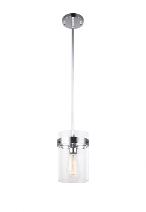 Matteo Lighting Zale 1 Light Pendant in Black Model: C78401BK