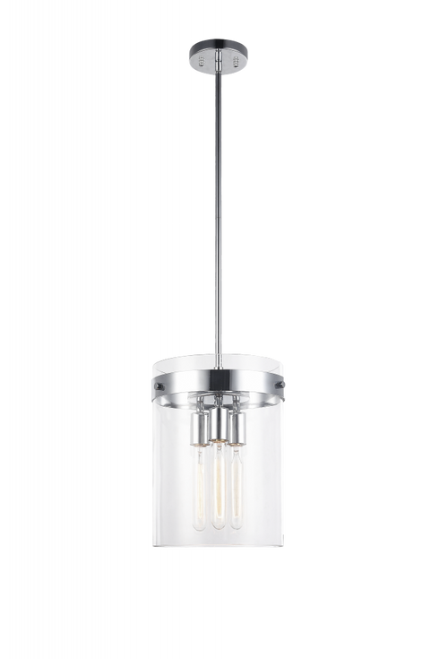 Matteo Lighting Zale 3 Light Pendant in Black Model: C78403BK