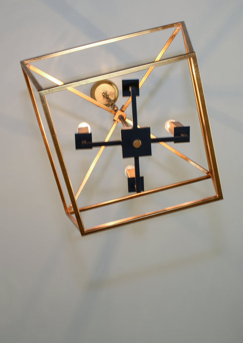 Maxim Abode Chandelier in Gold Leaf Textured Black Finish Model: 25155GLTXB