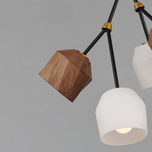 Maxim Akimbo Multi Light Pendant in Dark Bronze/Antique Brass Finish Model: 28274DBZAB