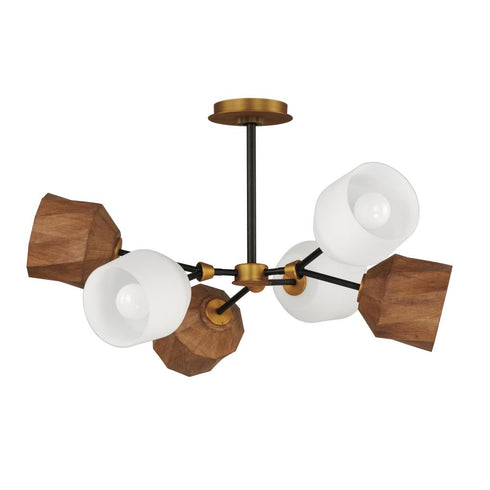 Maxim Akimbo Multi Light Pendant in Dark Bronze/Antique Brass Finish Model: 28276DBZAB