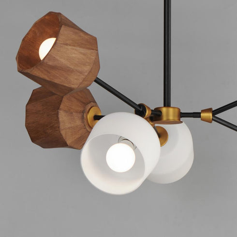 Maxim Akimbo Multi Light Pendant in Dark Bronze/Antique Brass Finish Model: 28276DBZAB