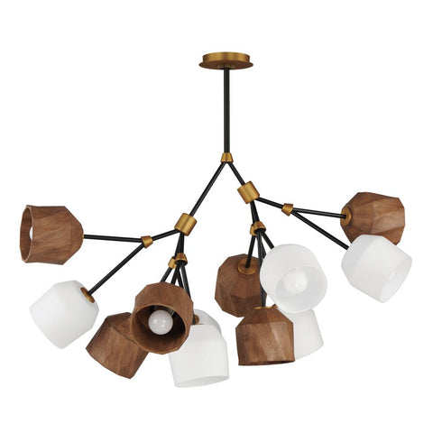 Maxim Akimbo Multi Light Pendant in Dark Bronze/Antique Brass Finish Model: 28278DBZAB