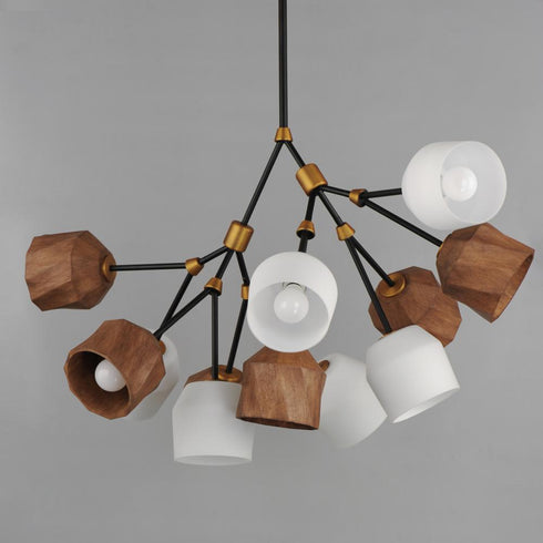 Maxim Akimbo Multi Light Pendant in Dark Bronze/Antique Brass Finish Model: 28278DBZAB