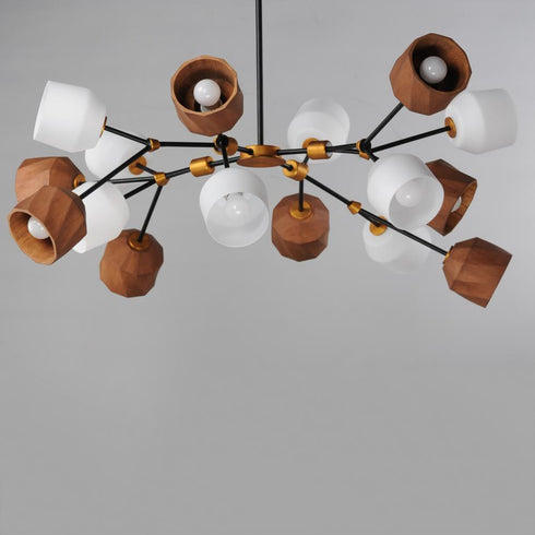 Maxim Akimbo Multi Light Pendant in Dark Bronze/Antique Brass Finish Model: 28279DBZAB