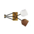 Maxim Akimbo Wall Sconce in Dark Bronze/Antique Brass Finish Model: 28272DBZAB