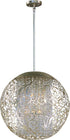 Maxim Arabesque Single Pendant in Golden Silver Finish Model: 24156BCGS