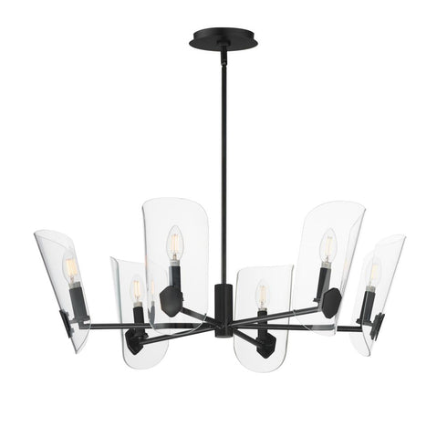Maxim Armory Chandelier in Black Finish Model: 32356CLBK