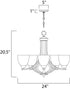 Maxim Axis Single Tier Chandelier in Satin Nickel Finish Model: 11225FTSN