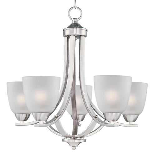 Maxim Axis Single Tier Chandelier in Satin Nickel Finish Model: 11225FTSN