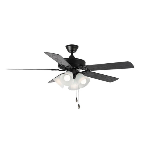 Maxim Basic-Max Basic Max Indoor Ceiling Fan in Black / Walnut / Pecan Finish Model: 89907FTBKWP