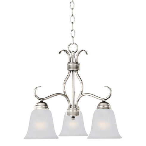 Maxim Basix Mini Chandelier in Satin Nickel Finish Model: 10122FTSN