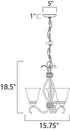 Maxim Basix Mini Chandelier in Satin Nickel Finish Model: 10123FTSN