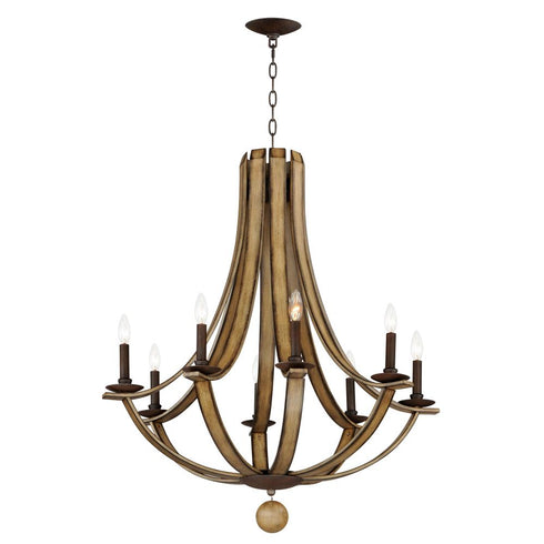 Maxim Basque Chandelier in Driftwood/Anthracite Finish Model: 20348DWAR