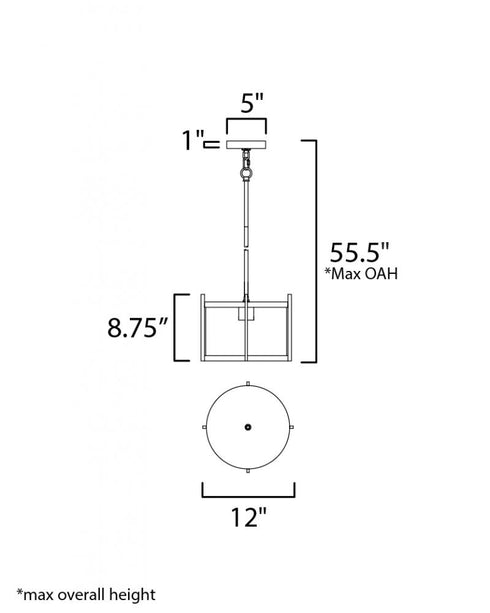 Maxim Belfry Outdoor Flush Mount in Black Finish Model: 30061CLBK