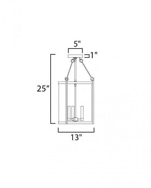 Maxim Belfry Outdoor Pendant in Black Finish Model: 30069CLBK