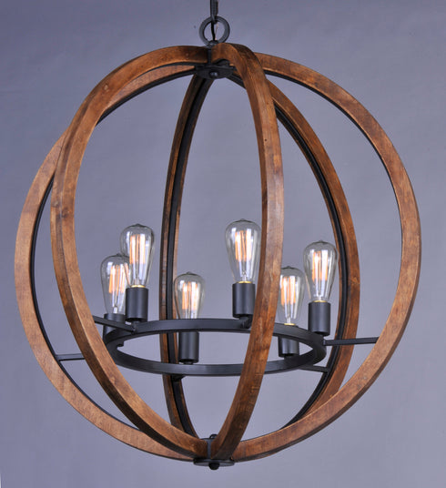 Maxim Bodega Bay Single Tier Chandelier in Anthracite Finish Model: 20918APAR