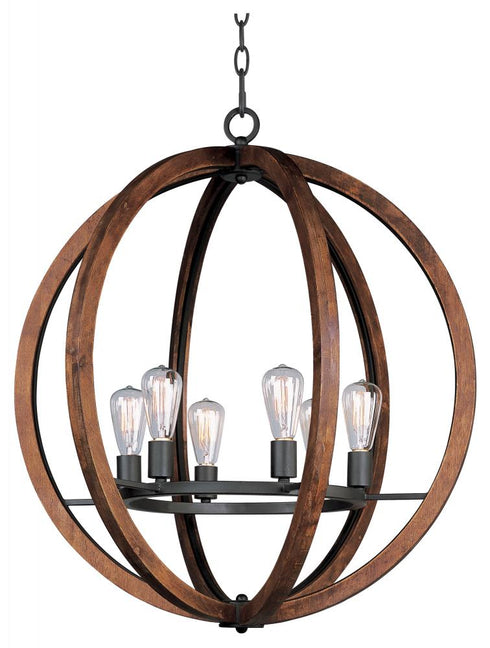 Maxim Bodega Bay Single Tier Chandelier in Anthracite Finish Model: 20918APAR