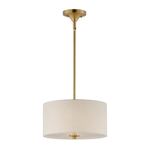 Maxim Bongo Semi Flush Mount in Natural Aged Brass Finish Model: 10011OMNAB