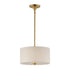 Maxim Bongo Semi Flush Mount in Natural Aged Brass Finish Model: 10011OMNAB
