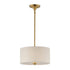 Maxim Bongo Semi Flush Mount in Natural Aged Brass Finish Model: 10011OMNAB