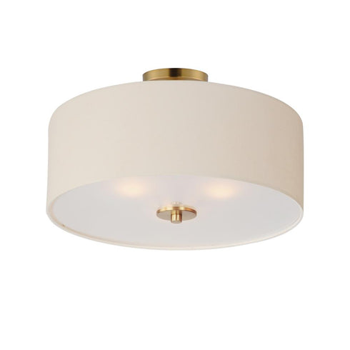 Maxim Bongo Semi Flush Mount in Natural Aged Brass Finish Model: 10014OMNAB
