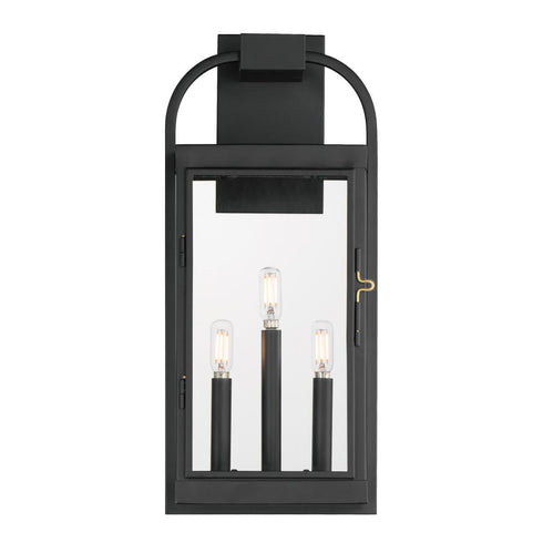 Maxim Bonham Outdoor Wall Mount in Black Finish Model: 30804CLBK