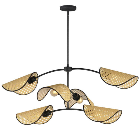 Maxim Bonnet Multi Light Pendant in Black Finish Model: 12636NABK