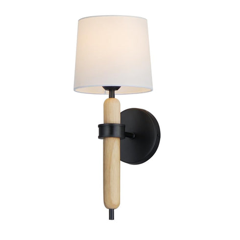 Maxim Bozeman Wall Sconce in Natural Wood Finish Model: 11861OFNWD
