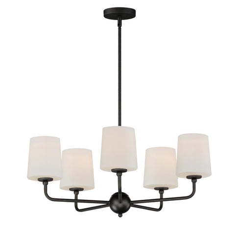 Maxim Bristol Single Tier Chandelier in Anthracite Finish Model: 12095SWAR