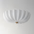 Maxim Bundt Semi Flush Mount in Whit Natural Aged Brass Finish Model: 22650WTNAB