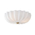 Maxim Bundt Semi Flush Mount in Whit Natural Aged Brass Finish Model: 22650WTNAB