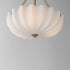 Maxim Bundt Semi Flush Mount in Whit Natural Aged Brass Finish Model: 22652WTNAB