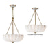 Maxim Bundt Semi Flush Mount in Whit Natural Aged Brass Finish Model: 22652WTNAB