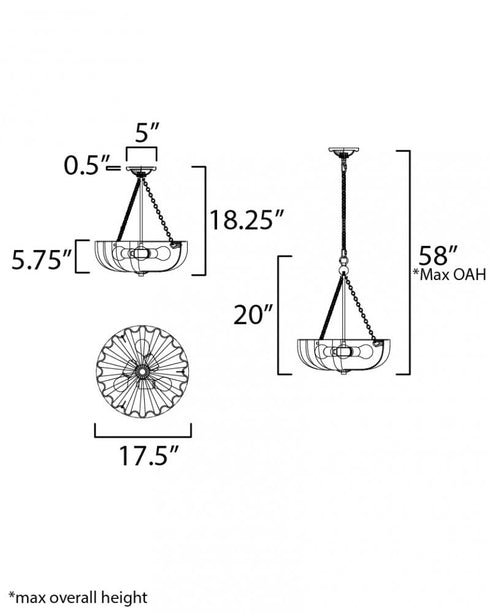 Maxim Bundt Semi Flush Mount in Whit Natural Aged Brass Finish Model: 22653WTNAB