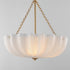 Maxim Bundt Semi Flush Mount in Whit Natural Aged Brass Finish Model: 22653WTNAB
