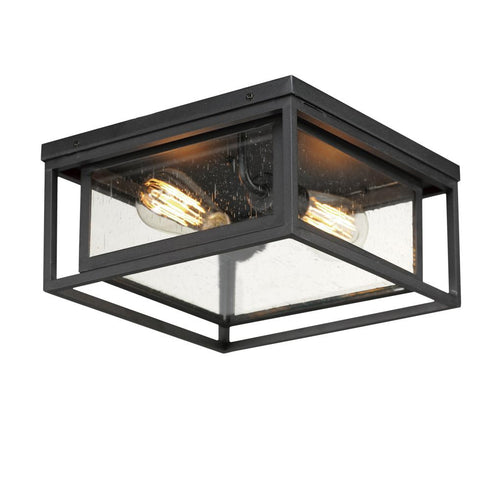 Maxim Cabana Outdoor Flush Mount in Black Finish Model: 3031CDBK